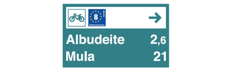 Se�ales orientaci�n eurovelo 2